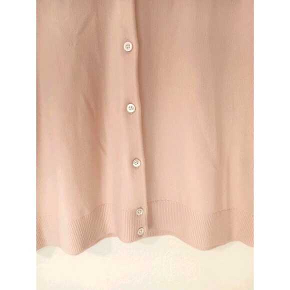 NWT Lands' End 100% Cashmere Cardigan Sweater Pink Peach Women's M/P 10-12 - Picture 4 of 12